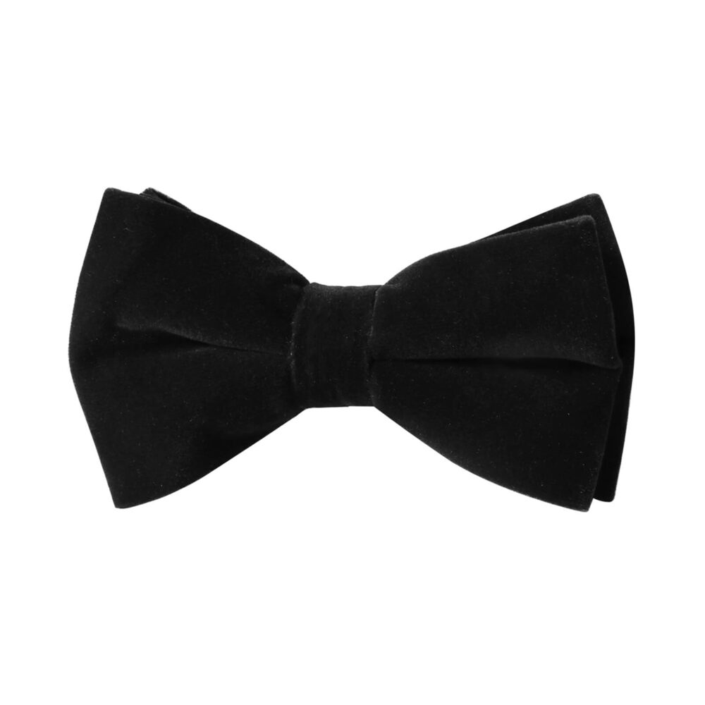 7448 Velvet Bow Ties , Solid Color Pre-tied Style Formal Vintage Tuxedo